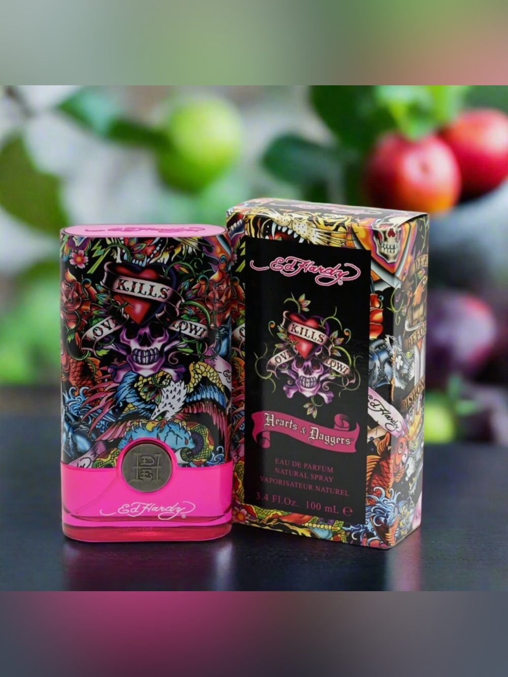 Ed Hardy Hearts & Daggers - Pink & Black Tattoo Design New sealed